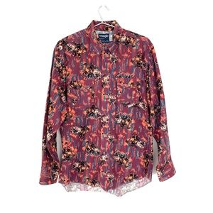 🔥VTG Wrangler Mens Western  Shirt 16 x 34  xl euc